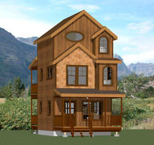 16x16 Tiny House -- 2 bedroom -- 697 sqft -- PDF Floor Plan -- Model 20A