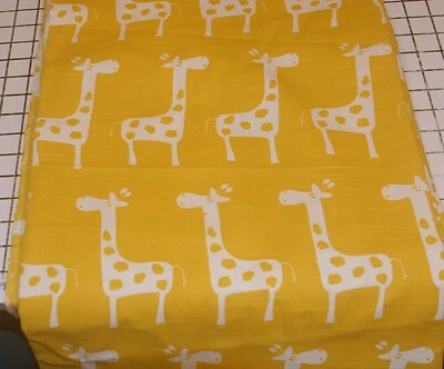 Premier Prints Fabric Stretch Corn Slub Cotton Yellow 54"W x 102"L giraffe - Image 1 of 4