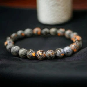 Natürliches Emberlite 8 mm Perlen Kristall Heilung Chakra Handarbeit Glücksarmband - Bild 1 von 6