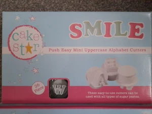 Cake Star Alphabet Cutters Set Push Easy Uppercase - Picture 1 of 1