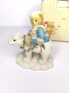 Vintage Christmas Cherished Teddies Bear Things Of Joy Figurine - Picture 1 of 8