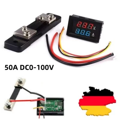 Digital LED DC Strommesser Strom Voltmeter Amperemeter Messgerät Spannungsmesser - Bild 1 von 4