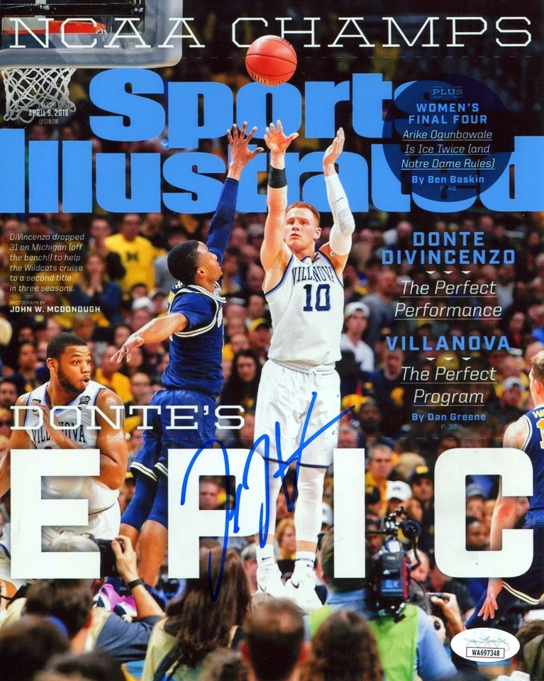 Donte DiVincenzo Signed Villanova SI Sports Illustrated 8x10 Photo JSA COA #5 - Image 1 of 1