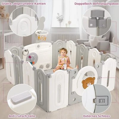 14 Panel Playpen Baby Playpen Foldable Barrier Playpen - Image 1 of 4