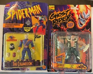 Marvel Comics Toy Biz Ghost Rider Action & Spider-man Lot Of 2 - Picture 1 of 6