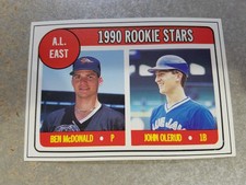 Ben McDonald John Olerud #64 Rookies 1990 Baseball Cards Magazine White Border