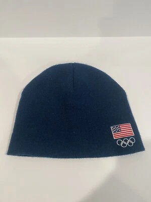 Ropa de equipo Juegos Olímpicos de EE. UU. Gorra de punto Gorra con calavera Azul marino Logo bordado - Niños 8-20 Foto 1 de 4