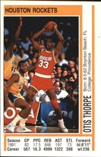 1991-92 Panini Stickers Houston Rockets Basketball Card #60 Otis Thorpe