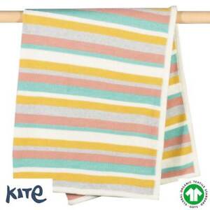 Kite 100% GOTS Organic Cotton Happy Hare Knitted Blanket (RRP £32)