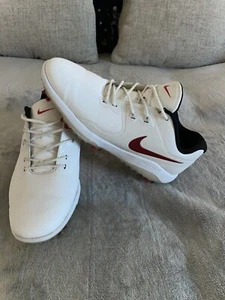 Nike Vapor Pro Golf Cleats White University Red Black AQ2197-104 Men's Size 8.5 - Picture 1 of 7