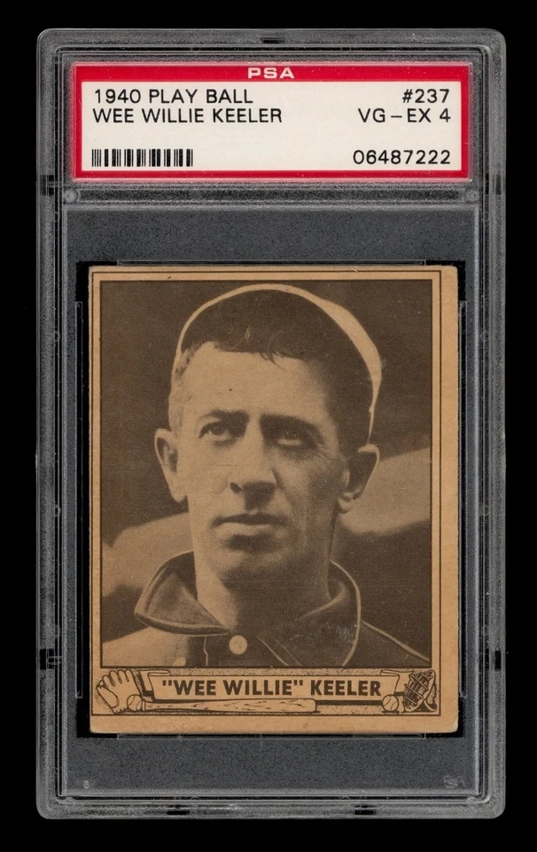 1940 Play Ball Set-Break #237 Wee Willie Keeler PSA 4 VG-EX - Image 1 of 3