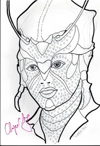 Chipo Chung Autograph - Doctor Who - Signed A4 Drawing - Picture 1 of 1