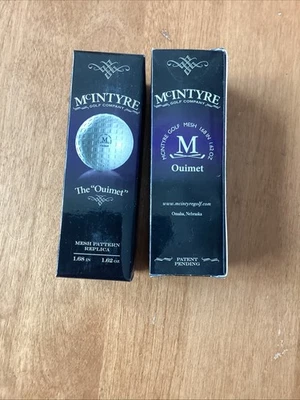 6件装2袖古董山核桃高尔夫爱好者麦金太尔复制品网眼Ouimet球 — 第 1/3 张图片