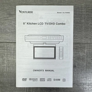 Venturer KLV39082 8" DVD TV HD LCD Television Paper Owners Manuals (3 Languages) - Picture 1 of 3