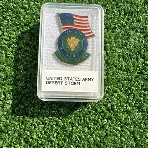 United States Army Pin Badge- Desert Storm 1991 - In Protective Case - Picture 1 of 3