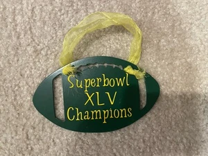 GREEN BAY PACKERS SUPER BOWL XLV 45 CHAMPIONS CHRISTMAS ORNAMENT Metal - Picture 1 of 2