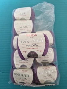 Sirdar Snuggly 100% Cotton DK Knitting Yarn Shade 756, 5 x 50g Balls Unused - Picture 1 of 4