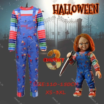 Robe Chucky Halloween adulte homme enfant fête bambin garçon tenues costume fantaisie - Photo 1/4