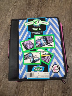 Case-it NUEVO CON ETIQUETAS The Z Binder 3” Capacidad D-Ring (Z-178P) Púrpura y Blanco Foto 1 de 4