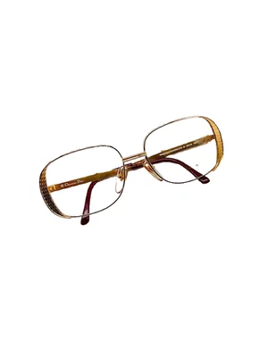Vintage Christian Dior CD 2713 44 Gold Square Eyeglasses 52mm Austria NOS - Image 1 of 4