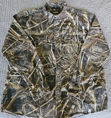 Cabelas Mens Long Sleeve Heavy Shirt XL Real Tree Camo Hunting Outdoor Shacket - Image 1 of 4