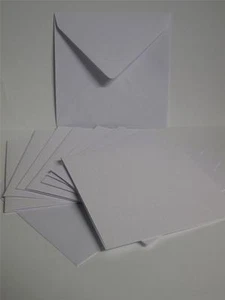 Greeting Cards Blank Single Fold White 8 Variety Textured & Env 149 x149mm AM224 - Picture 1 of 10
