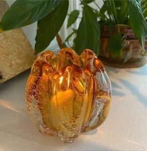 Tozai Home Vaso/Portacandele in Vetro Soffiato a Mano Arte LEGGI Rispedizione - Foto 1 di 12
