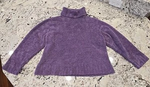 Columbia Pullover Turtle Neck Sweater Soft Purple Womens Size Large - Picture 1 of 14