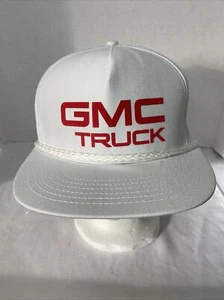 1990s VINTAGE GMC TRUCKS GENERAL MOTORS SNAPBACK TRUCKER HAT CAP MADE IN THE USA - Picture 1 of 14