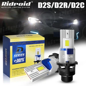 2X D2S D2R LED Headlight Bulb Replace HID Xenon Super White 6000K Conversion Kit - Picture 1 of 15