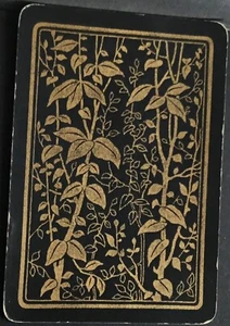 Playing Cards Single Card Old Antique Wide Lacquer Style BAMBOO BRANCH LEAVES A - Bild 1 von 3