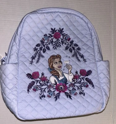 Vera Bradley Disney Wishful Belle Floral Pequeña Mochila Cartera Bolso Bella y Bestia Foto 1 de 4