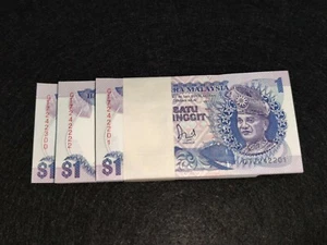 GT 7242222 MALAYSIA 1 Ringgit Jaffar 100pcs Rinning UNC - Picture 1 of 3