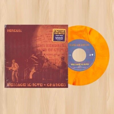 ORANGE VINYL----  JIMI HENDRIX Message to Love (Live) RSD 7" SINGLE Changes 0122 - Image 1 of 4