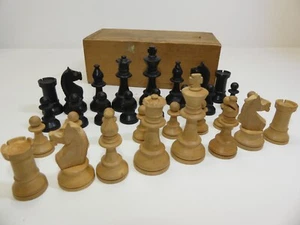 (ref288BP) Juego de ajedrez de madera de calidad vintage sin tablero - Imagen 1 de 5