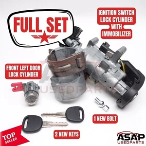 ๐ IGNITION SWITCH + LEFT DOOR LOCK CYLINDER + 2 NEW KEYS CHEVY HHR 2008-2011 ๐ - Picture 1 of 13