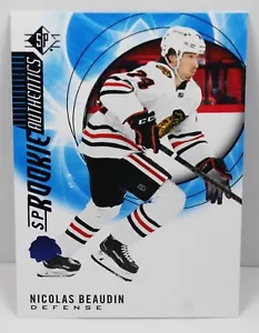 2020-21 SP Hockey Rookie Authentics Card #133 - Nicolas Beaudin - Blackhawks - Picture 1 of 1