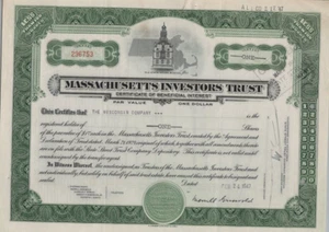FIDEICOMISO DE INVERSORES DE MASSACHUSETTS,, CERTIFICADO DE INTERÉS BENEFICIOSO de 1947 - Imagen 1 de 1