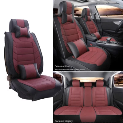 Car 5 Seat Cover Cushion PU Leather Full Set Cover For Acura TLX RDX TSX ZDX - Image 1 of 4