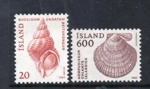 ICELAND MNH 1982 SG607-608 SHELLS - Picture 1 of 1