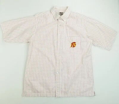 Red Oak Medium Men's USC Button Down Embroidered Tommy Trojan Pocket Logo Shirt - Image 1 of 4