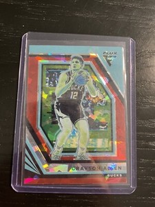2022-2023 Panini Flux Basketball Grayson Allen #63 Red Cracked Ice Bucks