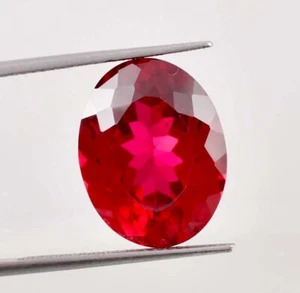 AAA+ 15.55 Ct Natural Blood Red Ruby Oval Cut Loose Gemstone Certified 12x16 MM - Picture 1 of 6