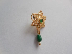 Piercing Chapado en Oro Cristal Nariz Pin Stud Nariz Anillo Boda Nariz Tornillo - Imagen 1 de 5