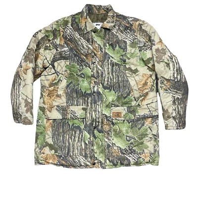 Duxbak Hunting Jacket Vintage RealTree Camo Quilted Lined Mens XL Camouflage - Image 1 of 4