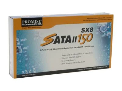 PROMISE SATAII150 SX8 PCI-X SATA 8-Port Controller Card  -NEW  - Image 1 of 4
