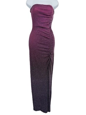 Vintage My Michelle Y2K Formal Dress Ombre  Purple Glitter Ruched Womens S - Image 1 of 4