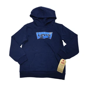 Levi's Boys Size 7 L Batwing Fill Pullover Hoodie Navy - Picture 1 of 8