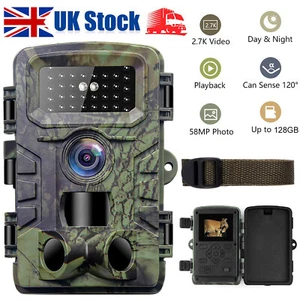Outdoor Trail Wildlife Camera 48MP 1080P HD Trap Game Hunting Cam Night Vision - Picture 1 of 23