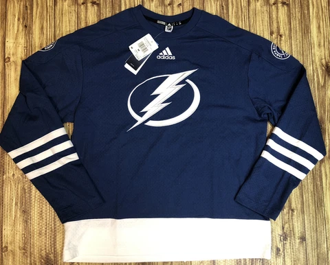 adidas AEROREADY 21 P Sweater TAMPA BAY LIGHTNING Hockey Jersey Style Shirt MED Cover